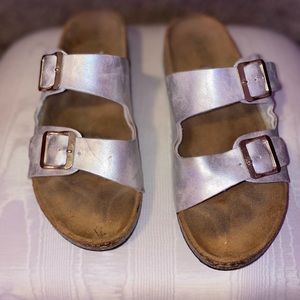 Leather 2 strap sandal -